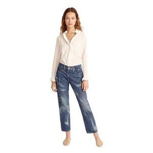J Crew Slouchy Boyfriend Jeans Barn Wash Size 28 Women's